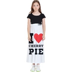 I Love Cherry Pie Kids  Flared Maxi Skirt by ilovewhateva