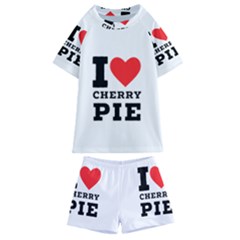 I Love Cherry Pie Kids  Swim Tee And Shorts Set by ilovewhateva