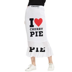 I Love Cherry Pie Maxi Fishtail Chiffon Skirt by ilovewhateva