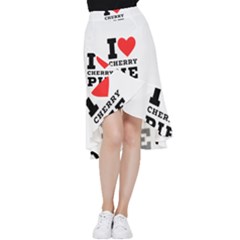 I Love Cherry Pie Frill Hi Low Chiffon Skirt by ilovewhateva