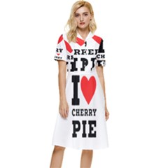 I Love Cherry Pie Button Top Knee Length Dress by ilovewhateva