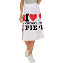 I Love Cherry Pie Midi Panel Skirt by ilovewhateva