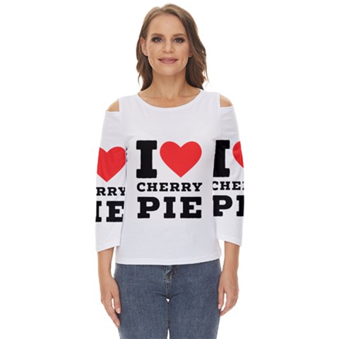 I Love Cherry Pie Cut Out Wide Sleeve Top by ilovewhateva