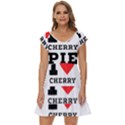 I love cherry pie Short Sleeve Tiered Mini Dress View1