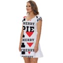 I love cherry pie Short Sleeve Tiered Mini Dress View2