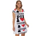 I love cherry pie Short Sleeve Tiered Mini Dress View3