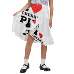 I Love Cherry Pie Kids  Ruffle Flared Wrap Midi Skirt by ilovewhateva