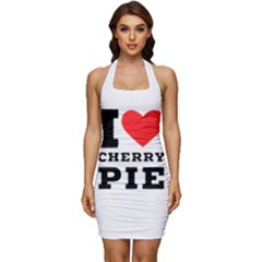 I Love Cherry Pie Sleeveless Wide Square Neckline Ruched Bodycon Dress by ilovewhateva