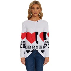 I Love Cherry Pie Long Sleeve Crew Neck Pullover Top by ilovewhateva