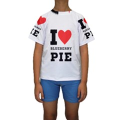 I Love Blueberry Kids  Short Sleeve Swimwear by ilovewhateva