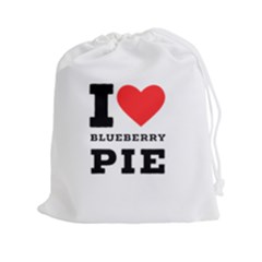 I Love Blueberry Drawstring Pouch (2xl) by ilovewhateva