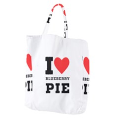 I Love Blueberry Giant Grocery Tote by ilovewhateva