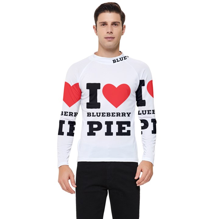 I love blueberry Men s Long Sleeve Rash Guard