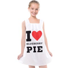 I Love Blueberry Kids  Cross Back Dress by ilovewhateva