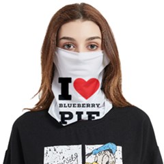 I Love Blueberry Face Covering Bandana (two Sides) by ilovewhateva