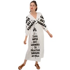 I Take A Super Hot Shower To Practice Burning In Hell Grecian Style  Maxi Dress by sidiakram