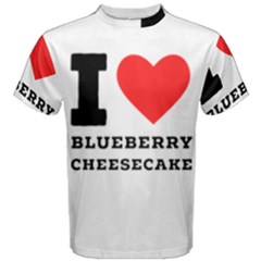 I Love Blueberry Cheesecake  Men s Cotton Tee by ilovewhateva