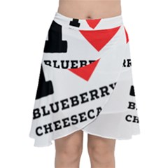 I Love Blueberry Cheesecake  Chiffon Wrap Front Skirt by ilovewhateva