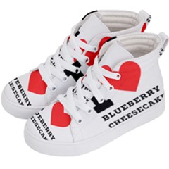 I Love Blueberry Cheesecake  Kids  Hi-top Skate Sneakers by ilovewhateva