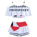 I love blueberry cheesecake  Kids  Off Shoulder Skirt Bikini View2