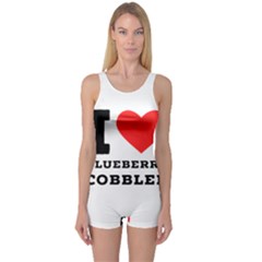 I Love Blueberry Cobbler One Piece Boyleg Swimsuit by ilovewhateva