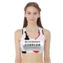 I love blueberry cobbler Sports Bra with Border View1