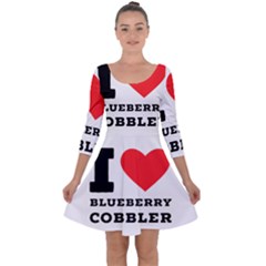 I Love Blueberry Cobbler Quarter Sleeve Skater Dress by ilovewhateva