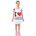 I love blueberry cobbler Kids  Short Sleeve Velvet Dress View1