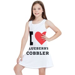 I Love Blueberry Cobbler Kids  Lightweight Sleeveless Dress by ilovewhateva