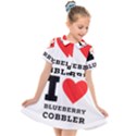 I love blueberry cobbler Kids  Short Sleeve Shirt Dress View1