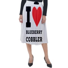 I Love Blueberry Cobbler Classic Velour Midi Skirt  by ilovewhateva