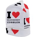 I love blueberry cobbler Zip Bottom Backpack View1