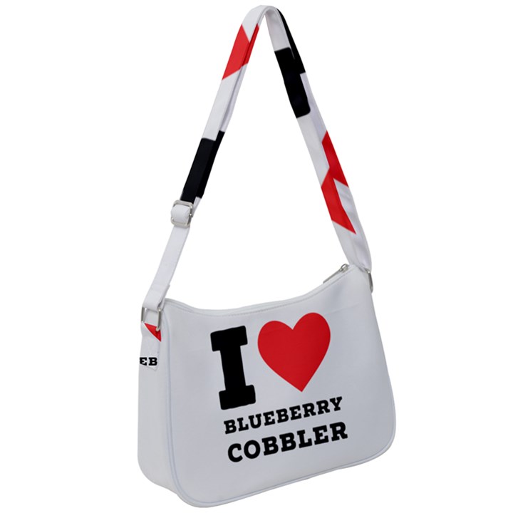 I love blueberry cobbler Zip Up Shoulder Bag