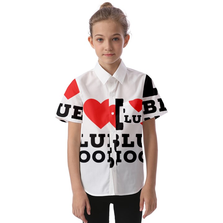 I love blue moon Kids  Short Sleeve Shirt