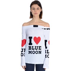 I Love Blue Moon Off Shoulder Long Sleeve Top by ilovewhateva