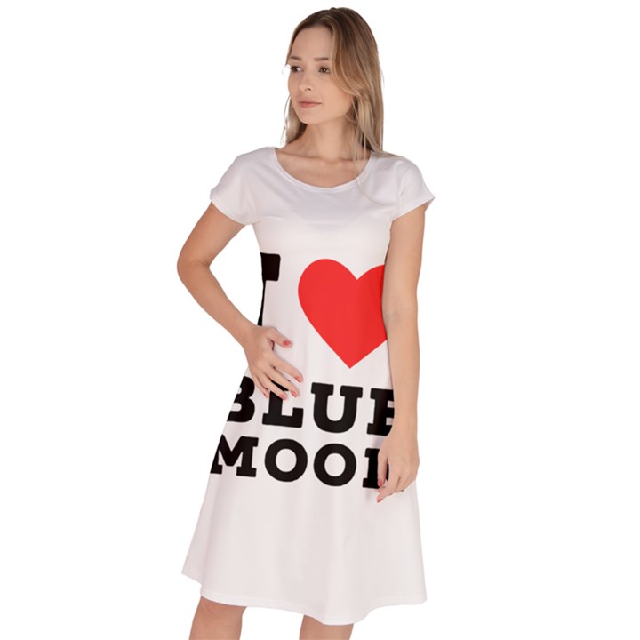 I love blue moon Classic Short Sleeve Dress