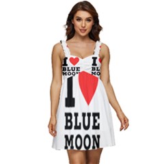 I Love Blue Moon Ruffle Strap Babydoll Chiffon Dress by ilovewhateva