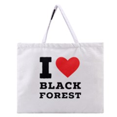 I Love Black Forest Zipper Large Tote Bag by ilovewhateva