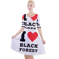 I Love Black Forest Quarter Sleeve A-line Dress by ilovewhateva