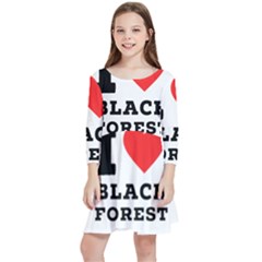 I Love Black Forest Kids  Quarter Sleeve Skater Dress by ilovewhateva