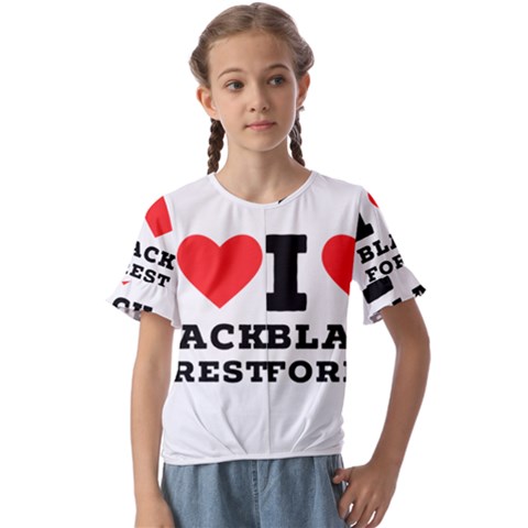 I Love Black Forest Kids  Cuff Sleeve Scrunch Bottom Tee by ilovewhateva