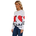 I love black forest Long Sleeve Crew Neck Pullover Top View2