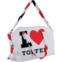 I love toffee Canvas Crossbody Bag View1