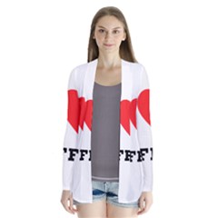 I Love Toffee Drape Collar Cardigan by ilovewhateva