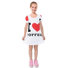 I Love Toffee Kids  Short Sleeve Velvet Dress by ilovewhateva