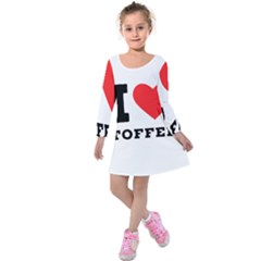 I Love Toffee Kids  Long Sleeve Velvet Dress by ilovewhateva