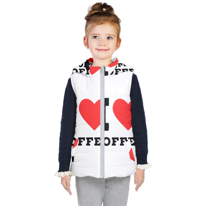 I love toffee Kids  Hooded Puffer Vest