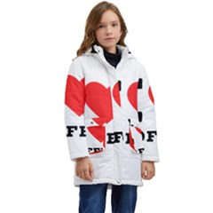 I Love Toffee Kids  Hooded Longline Puffer Jacket by ilovewhateva