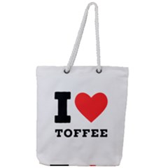 I Love Toffee Full Print Rope Handle Tote (large) by ilovewhateva