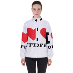 I Love Toffee Women s High Neck Windbreaker by ilovewhateva